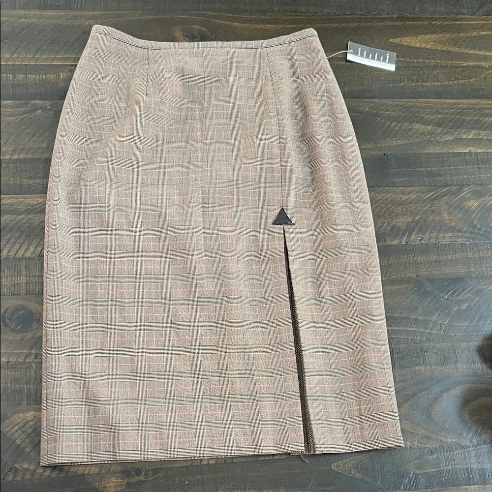 Petite Sophisticate Brown Pencil Skirt